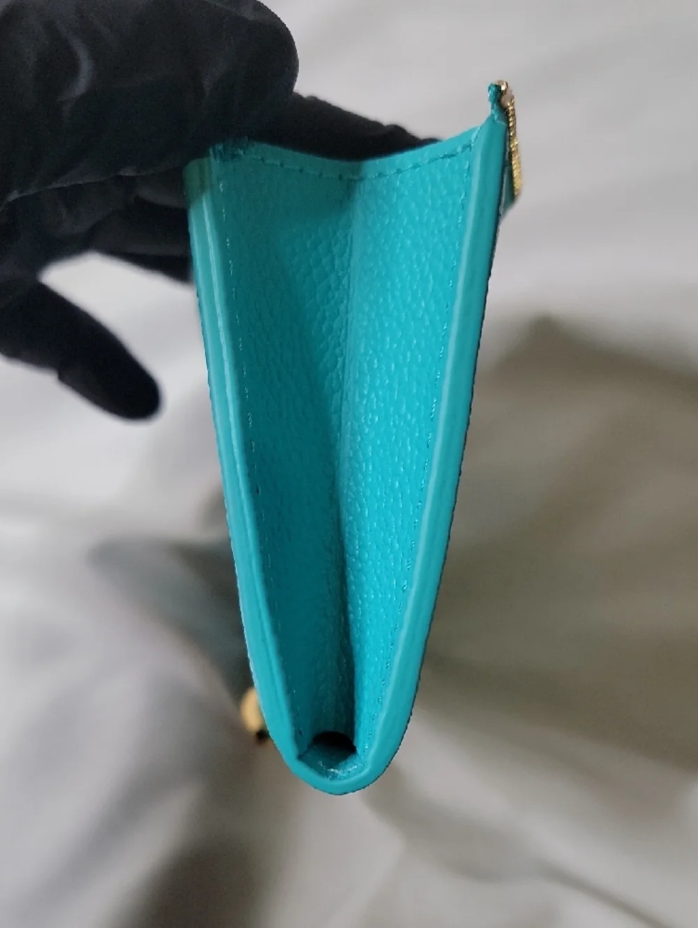Louis Vuitton X TM Turquoise Embossed Monogram Zip Wallet